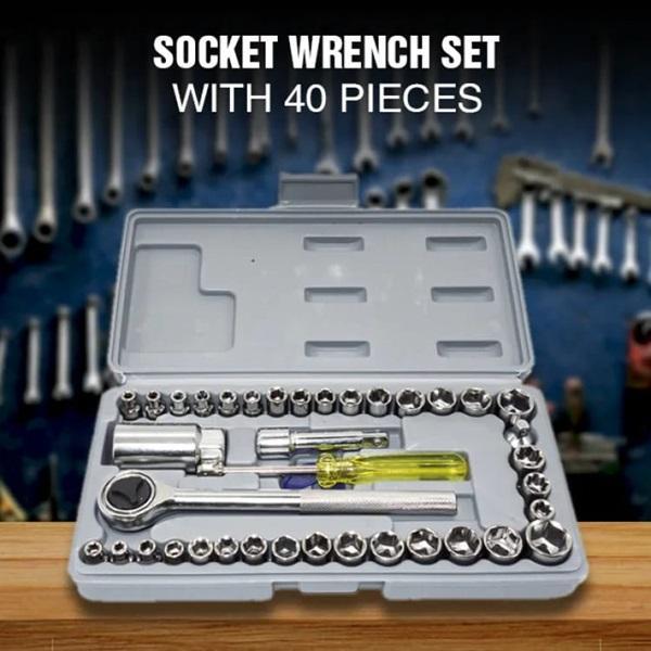 Original Aiwa 40 Pcs Combination Socket Wrench Tool Kit